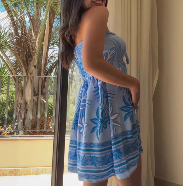 Sexy Sling Printed Two Piece Set