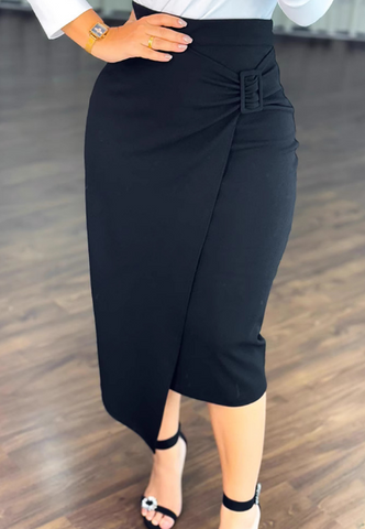 Casual Elastic Hole Denim Pants