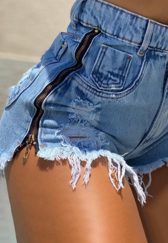 Sexy Embroidered Denim Shorts