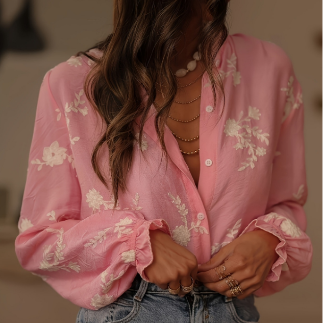 Long Sleeved Printed Top Shirt