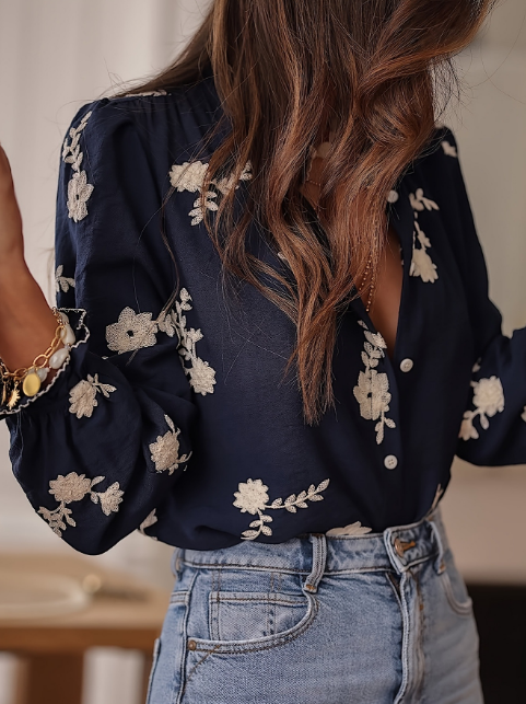 Long Sleeved Printed Top Shirt