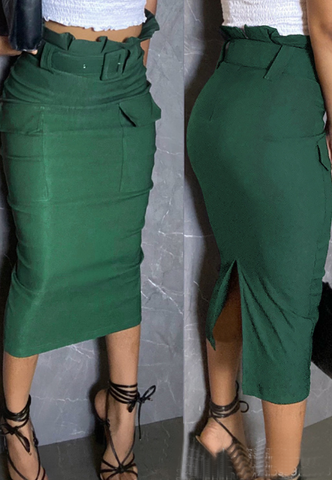 Solid color package hip skirts