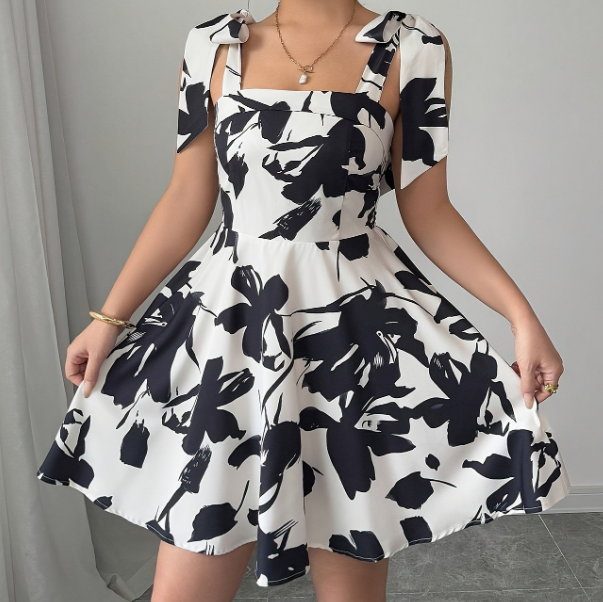 Fashion Sexy Sleeveless Printed Dress