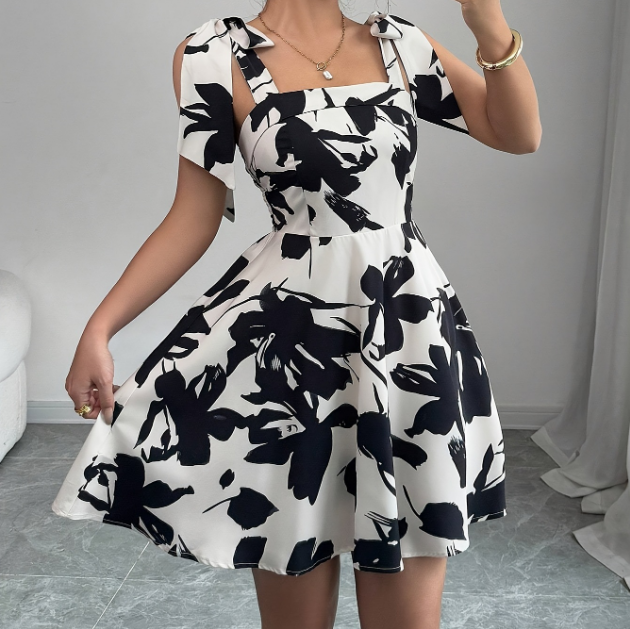 Fashion Sexy Sleeveless Printed Dress