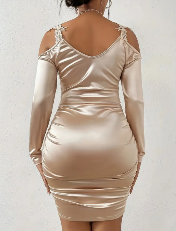 Elegant Lace Tight Fitting Long Sleeved Dress