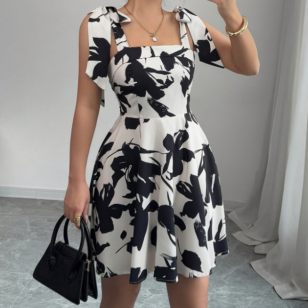 Fashion Sexy Sleeveless Printed Dress