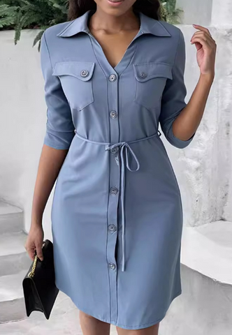 Butterfly Hot Sale Autumn Stylish Sexy Long Sleeve Denim One Piece Dress