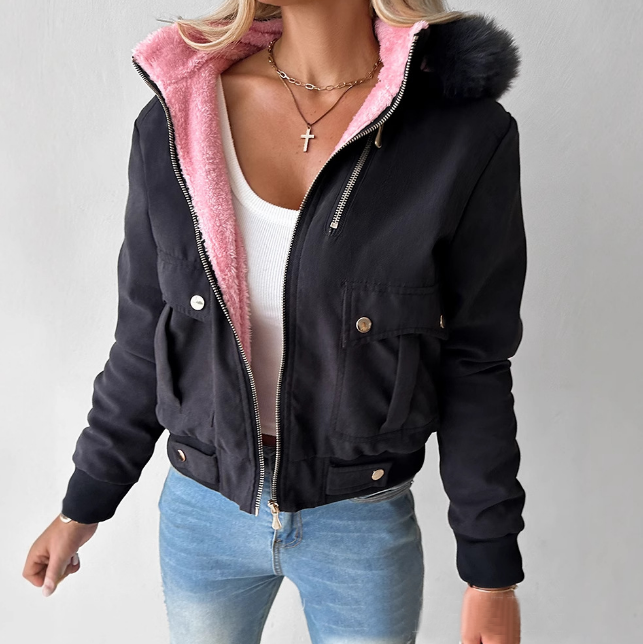 Women'S Casual Long Sleeved Velvet Jacket