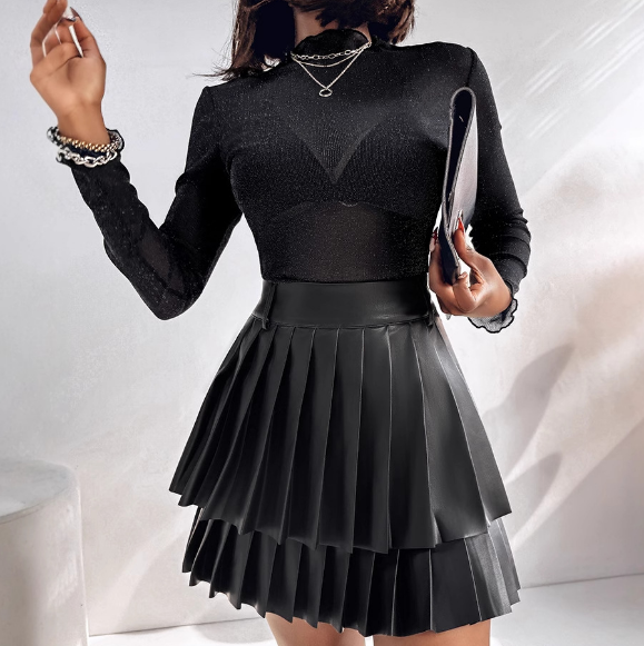 Elegant Temperament High Waisted Skirt