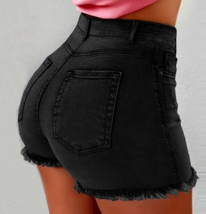 Women'S Ripped High-Waist Denim Shorts