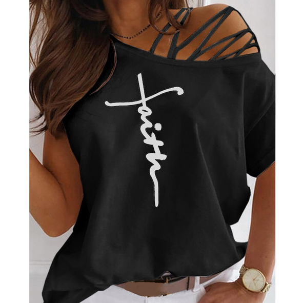 Printed Irregular Casual T-Shirt