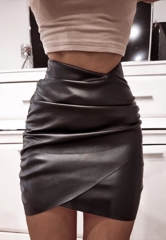 Solid color package hip skirts