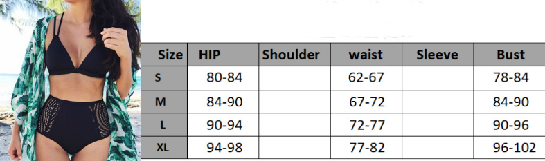 Solid Color Black Bikini Swimsuit