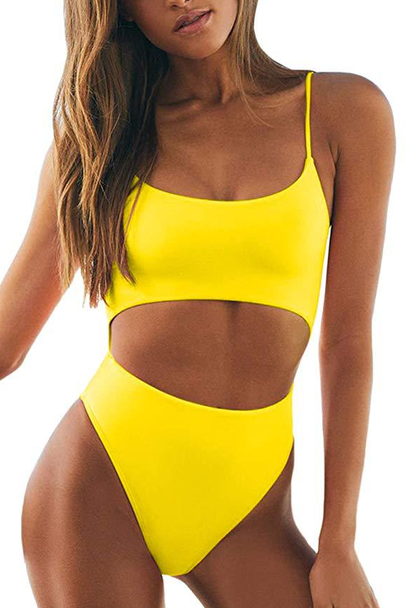 Sexy Bikini Backless Sling One-Piece Swimsuit