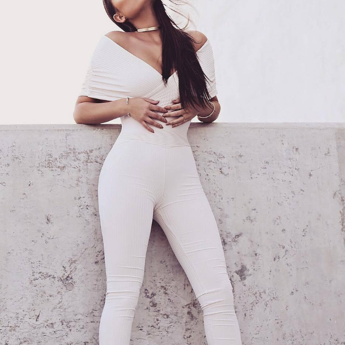 Sexy V-Neck High Waist Jumpsuit