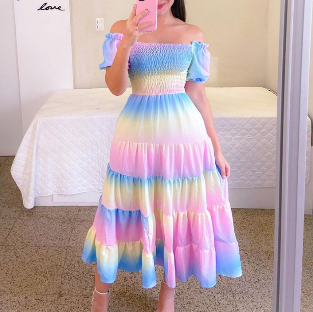 Sexy Women Short Sleeve Dress