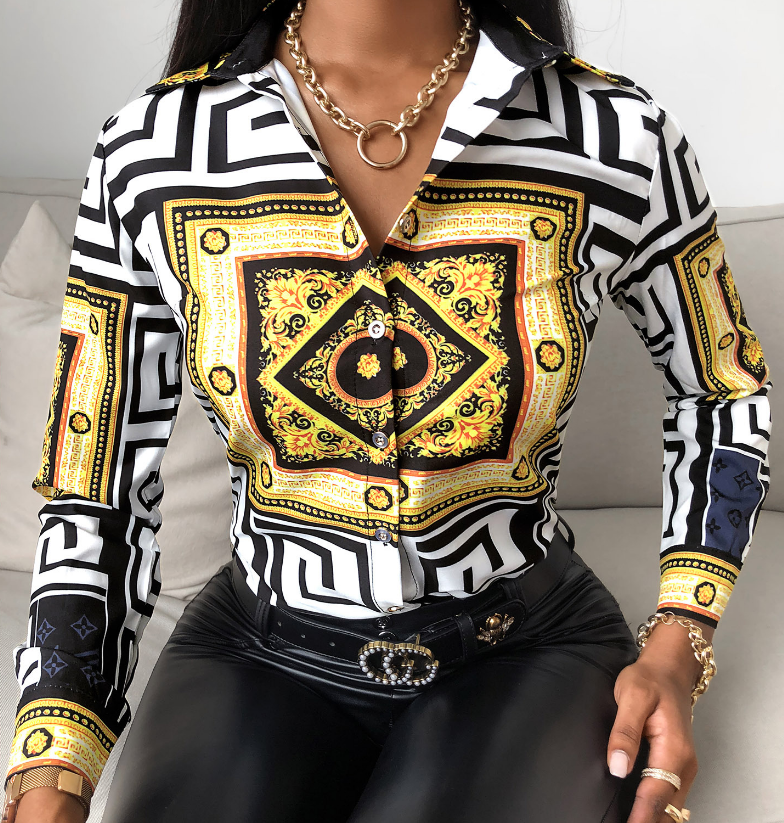 Fashion Temperament Women'S Long-Sleeved Shirt