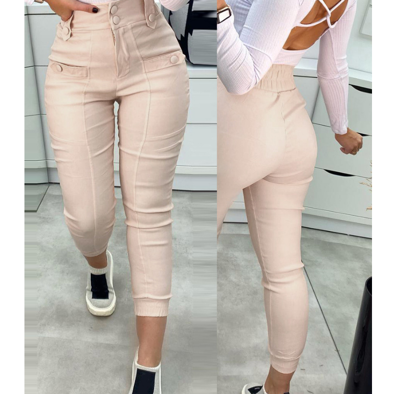 Casual High-Waist Trousers