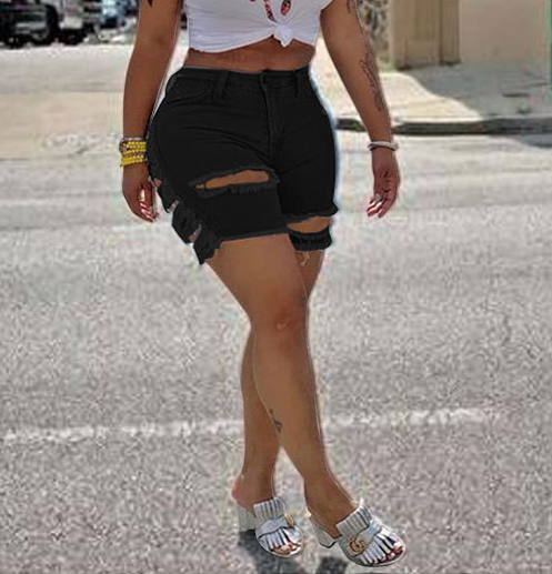 Skinny Sexy Button Denim Shorts