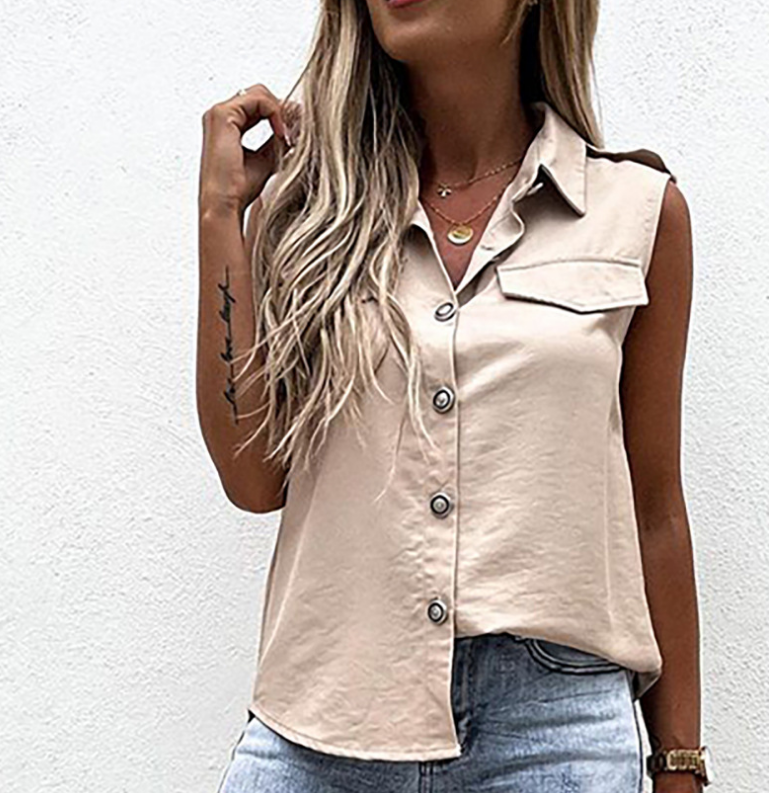 Casual Sexy Sleeveless Shirt Top