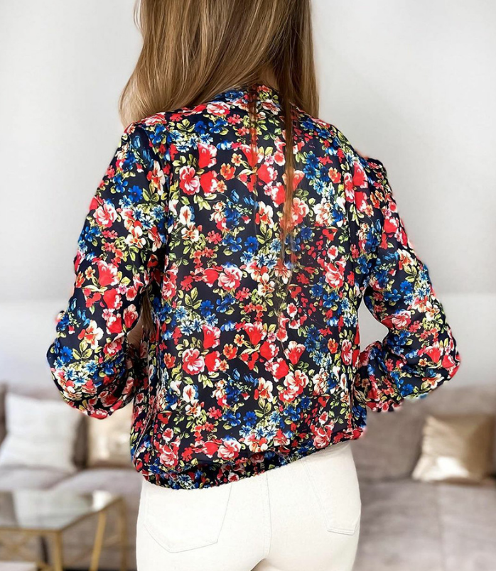 Casual Long-Sleeved Printed Jacket