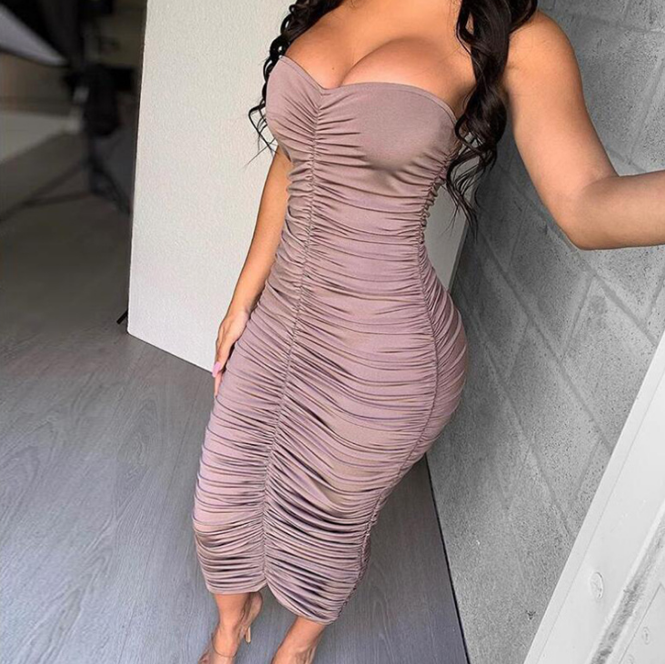 Fashion Women Sleeveless High Waist Dress