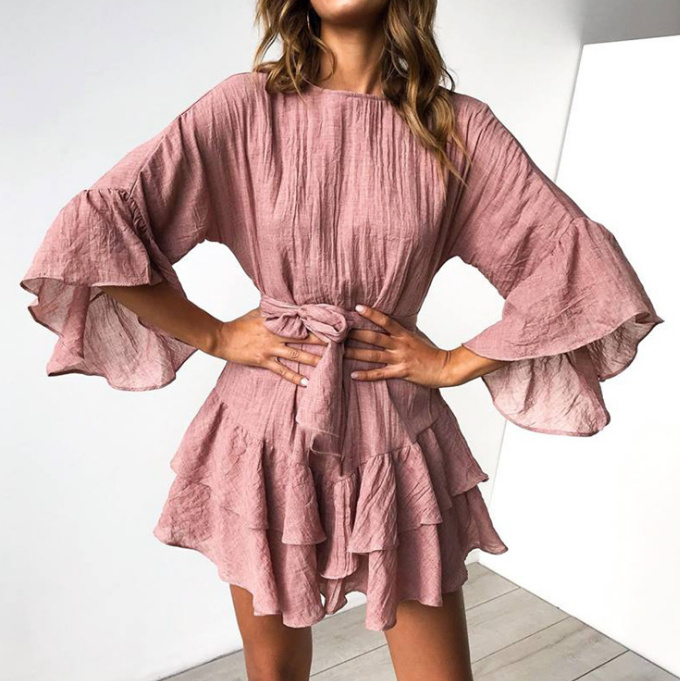 Design Round Neck Fashion Dress