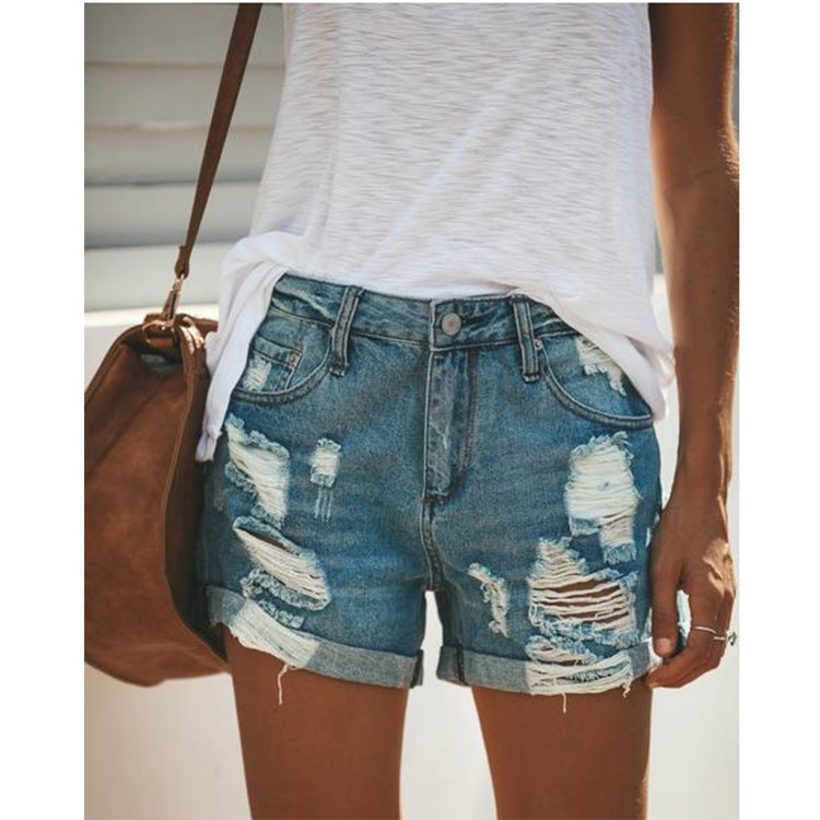 Ripped Sexy Denim Shorts