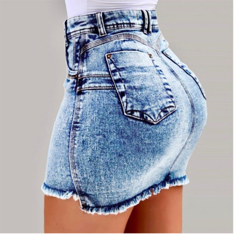 Sexy Bag Hip Denim Skirt