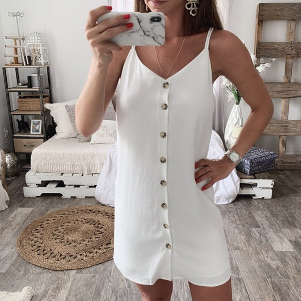 Sling Open Back Sleeveless Dress