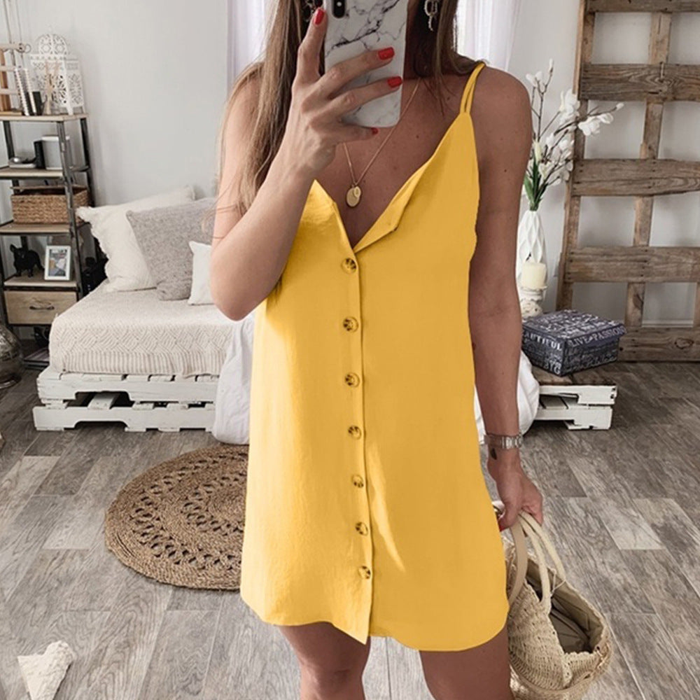 Sling Open Back Sleeveless Dress