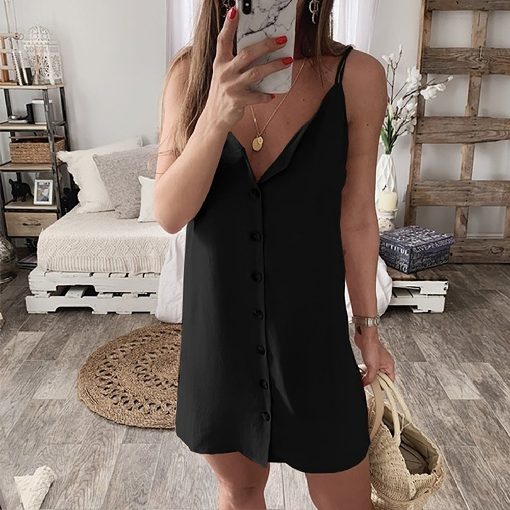 Sling Open Back Sleeveless Dress