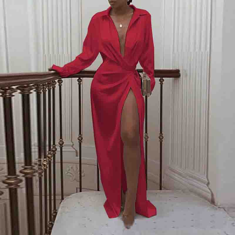 Fashion Sexy Long Sleeve White Dress