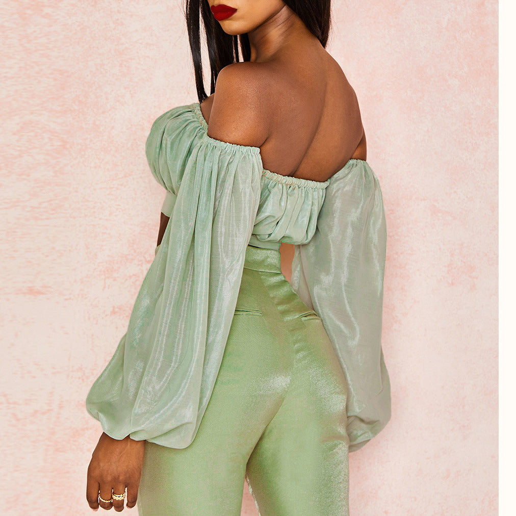 One Shoulder Wrapped Chest T-Shirt
