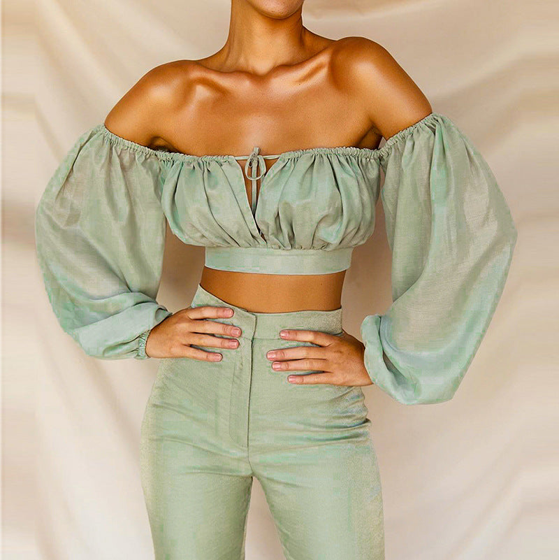 One Shoulder Wrapped Chest T-Shirt