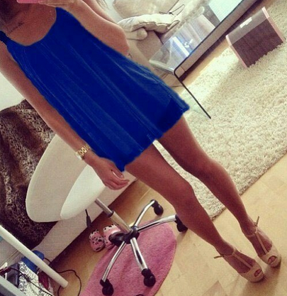 FASHION SLING ROUND NECK SLEEVELESS CHIFFON DRESS