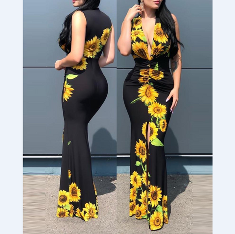 Elegant Fashion Strapless High Waist Slim Jumpsuit