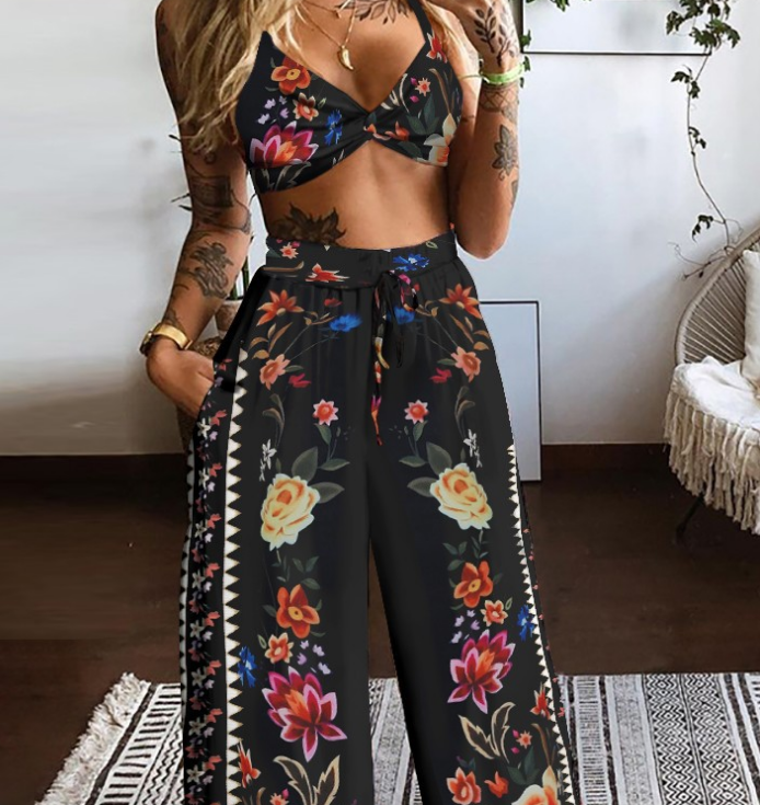 Fashion Print Two-piece Set