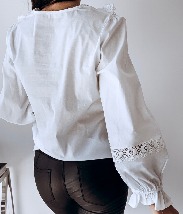 V-Neck Sexy Long-Sleeved Low-Cut Top