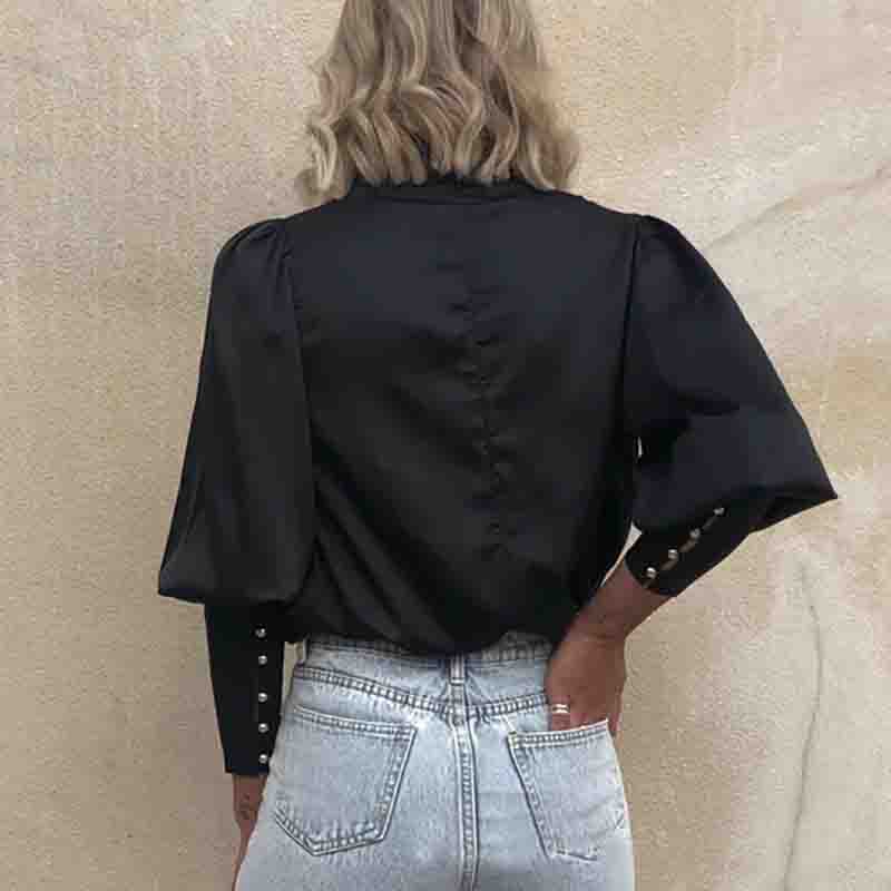 Solid Color Long Sleeve Top