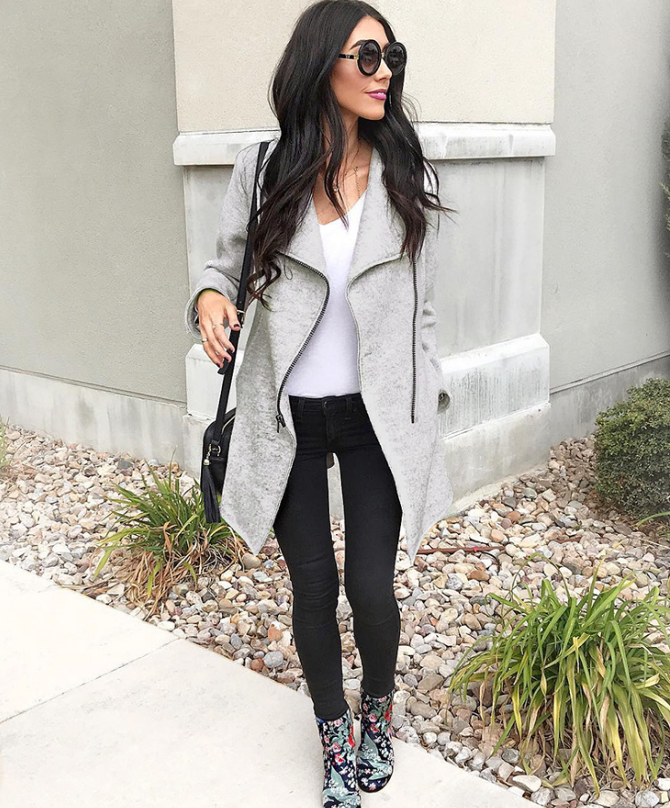 Women'S Fashion Irregular Zipper Jacket