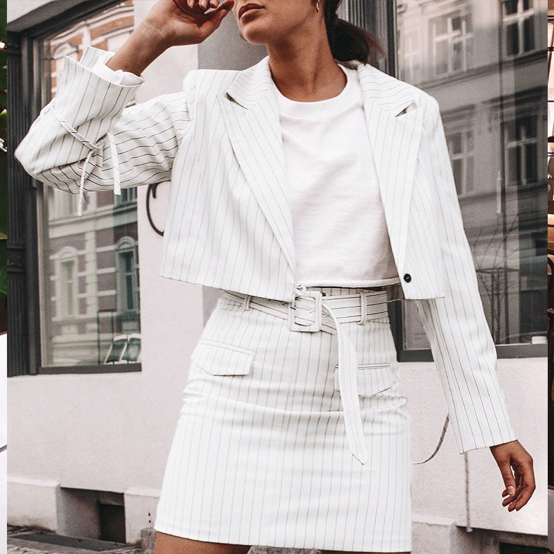 Long Sleeve Fashion Stripe Two-piece Set