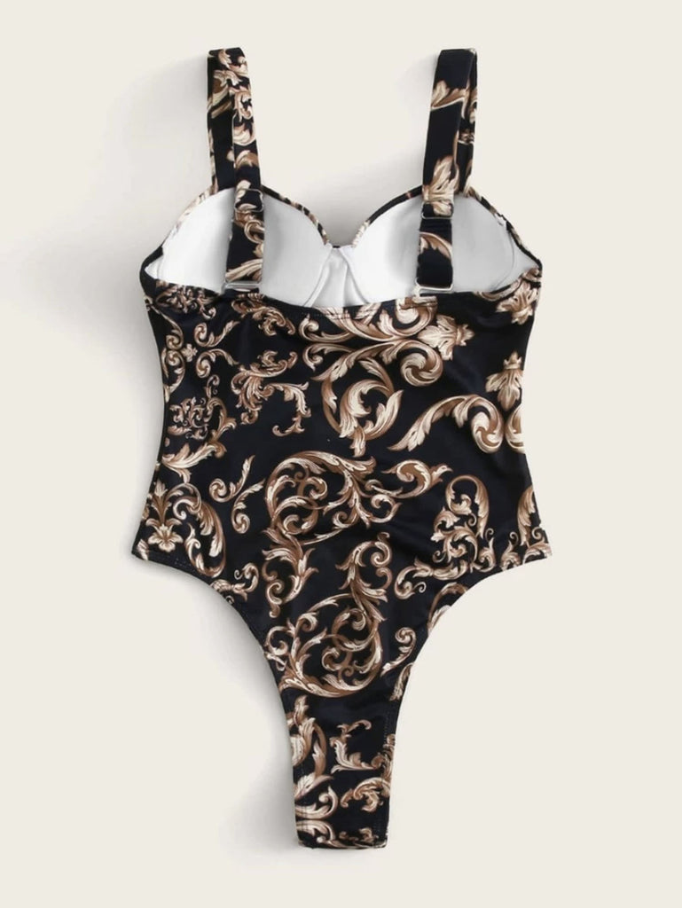 Printed Sexy One-Piece Bikini Swimsuit