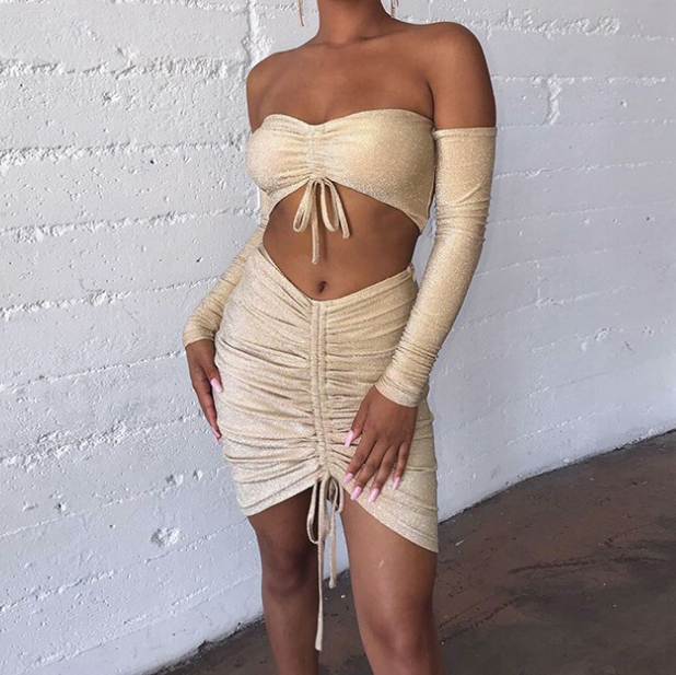 One-Shoulder Sexy Two-Piece Suit