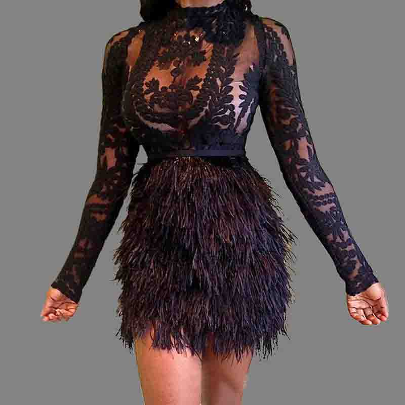 Sexy Embroidered Two-Piece Dress