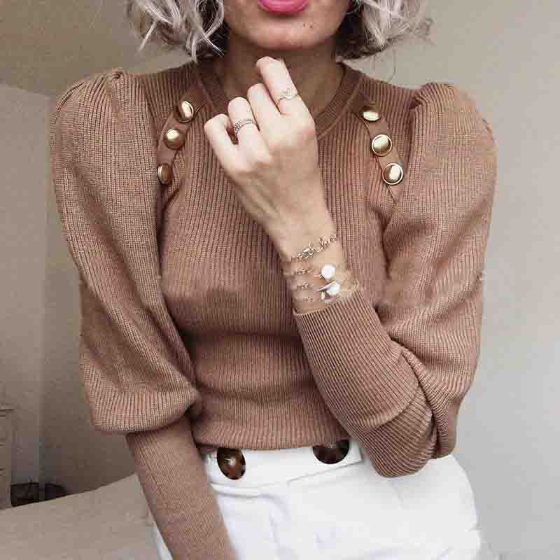 Temperament Long Sleeve Sweater Top