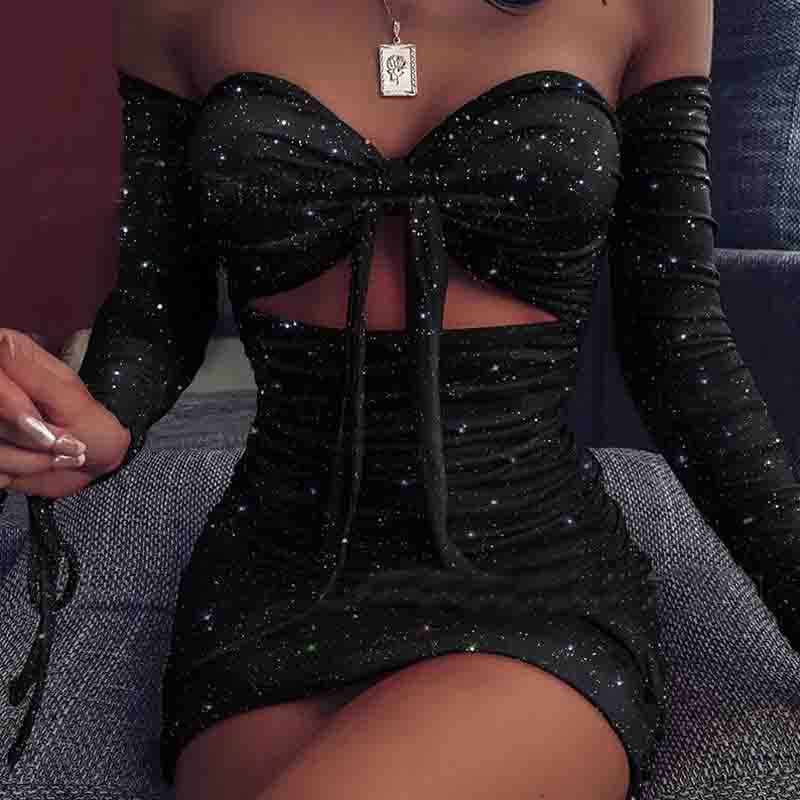 Long Sleeve Fashion Solid Color Dress