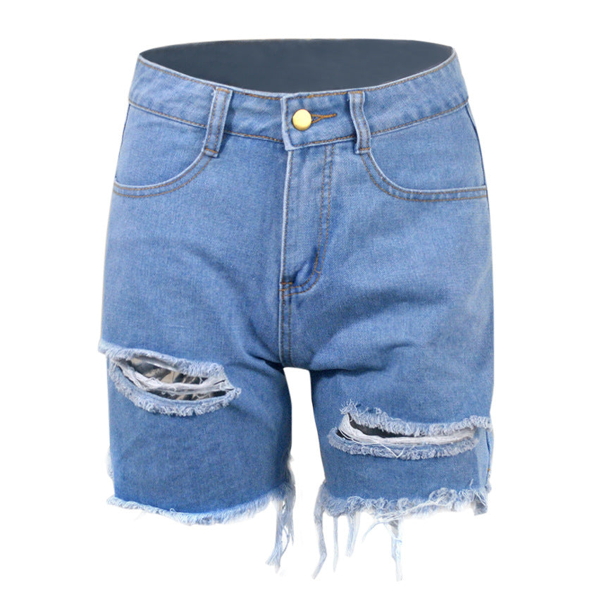 Skinny Sexy Button Denim Shorts