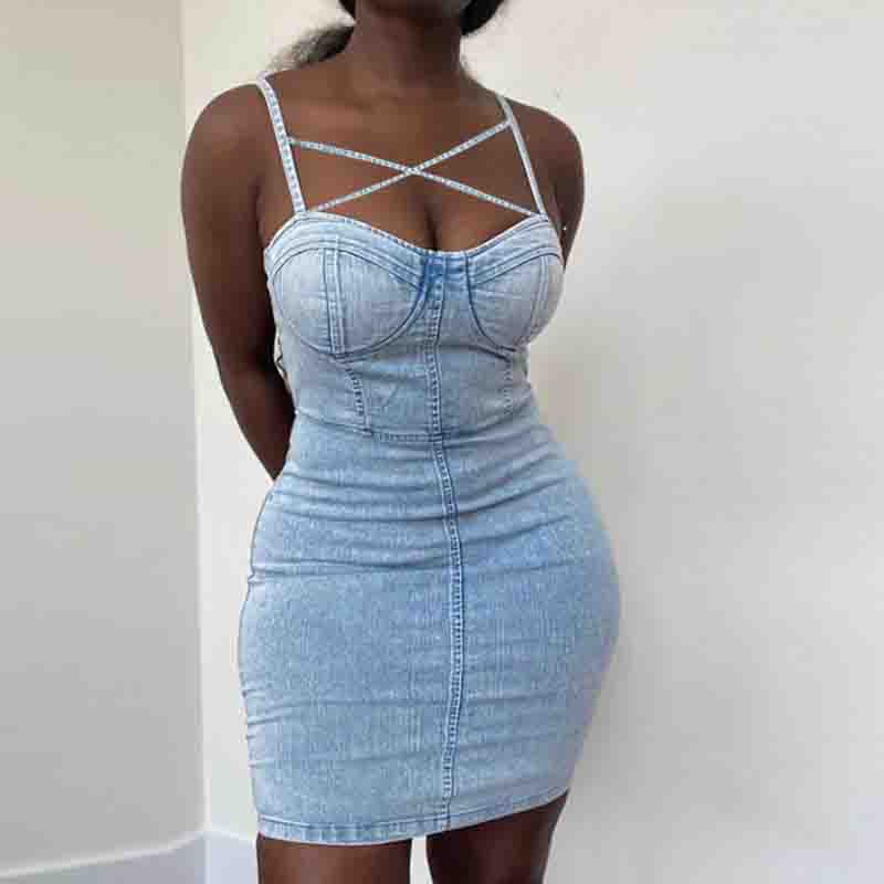 Sexy Sling Slim Casual Sleeveless Hip Dress