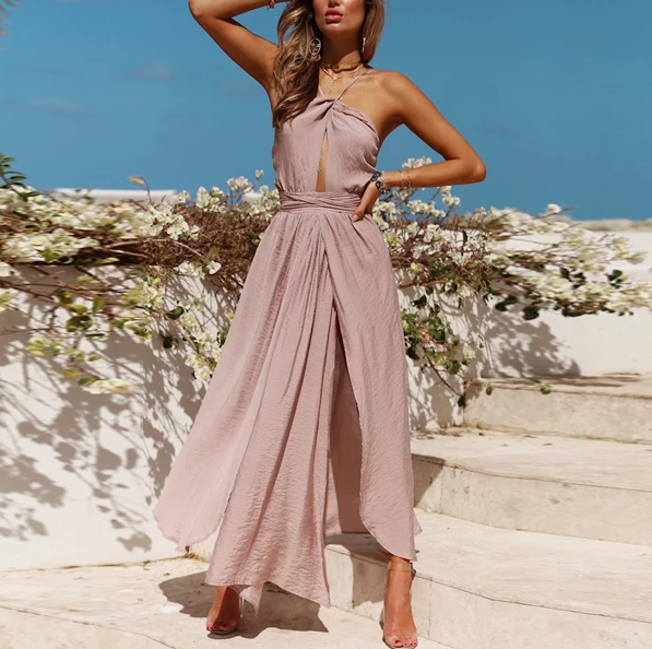 Sling Sexy Backless Chiffon Dress